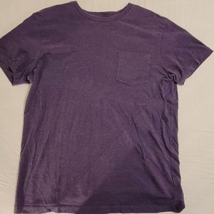 J. Crew Slim Washed Crewneck Pocket T Shirt Purple Mens Size L